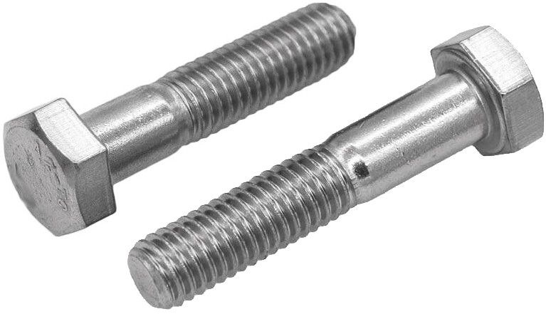 Болт дюймовый UNC 1/2"-13 х 2 3/4" (69,9 мм) DIN 931, нержавеющая сталь А2 - фото