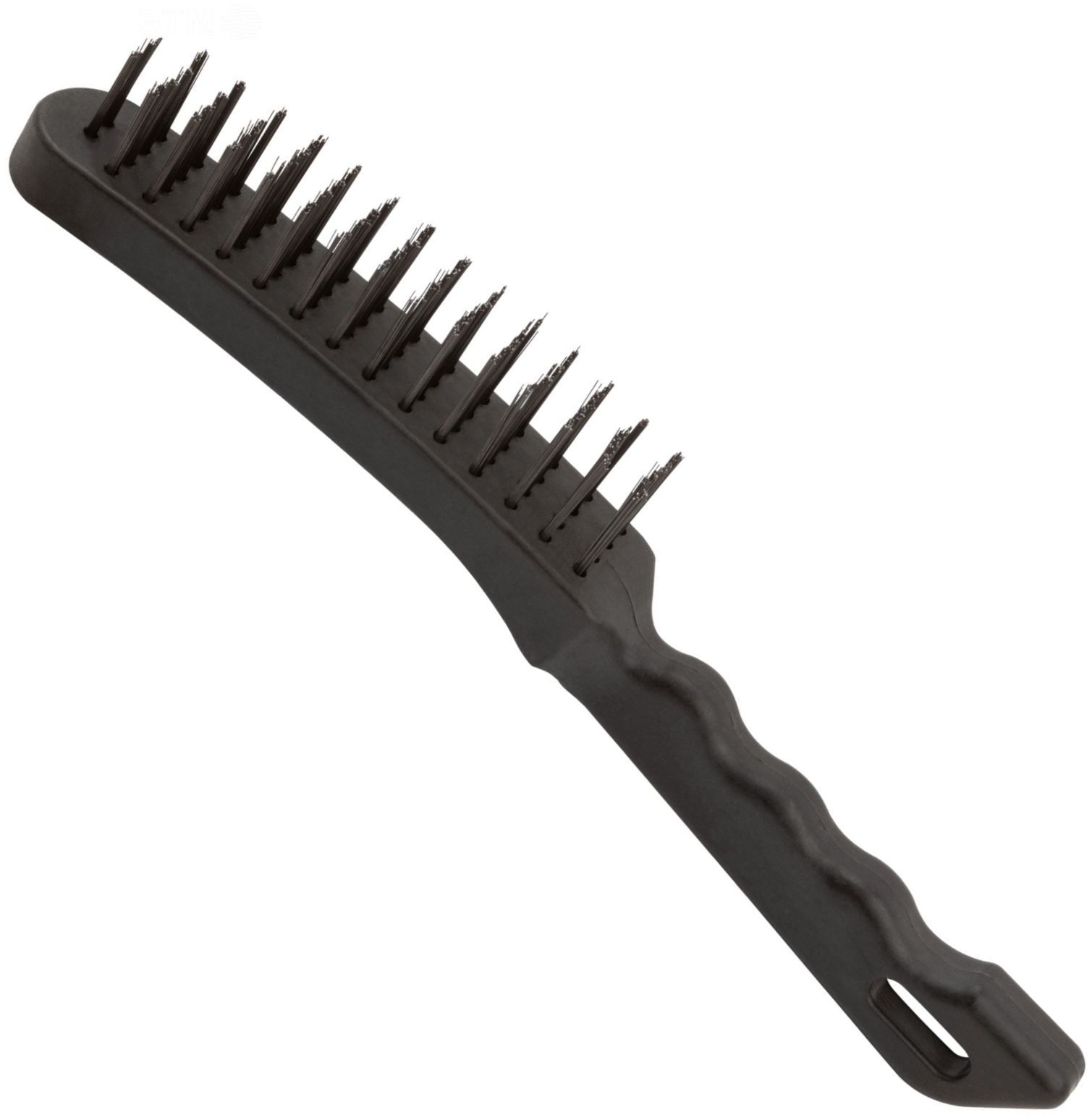 Щетка проволочная стальная с пластмассовой ручкой, 6 рядов, 275 мм КУРС 38444 - фото