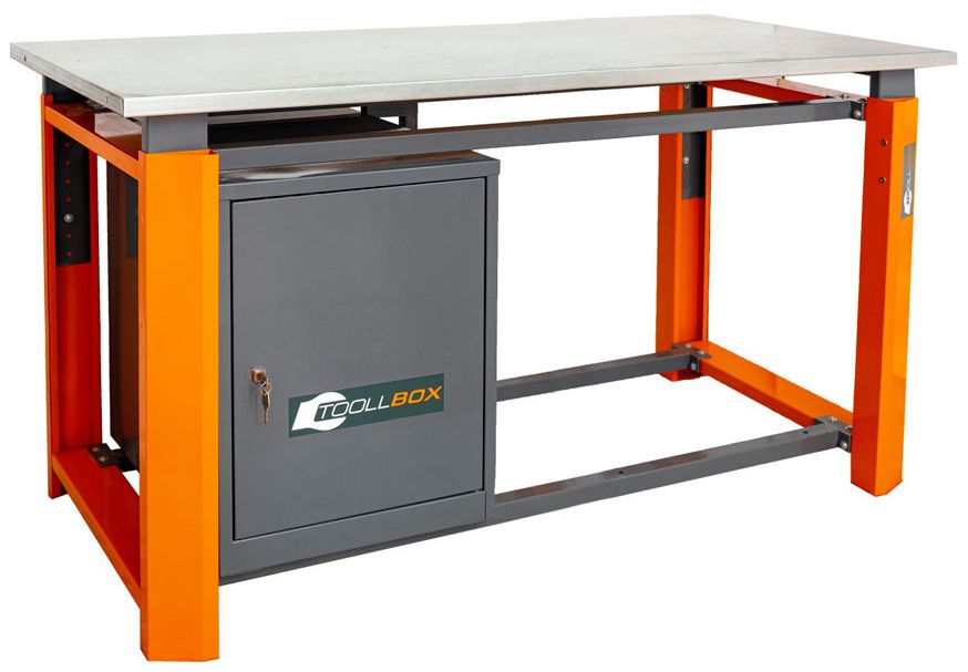 Изображение товара Верстак КМК ToollBox ТВР1500(ТВ0) с одной тумбой, 1508х755х924 мм