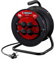Удлинитель силовой на катушке 50 м ПВС 3500 Вт Mirax 55051-50