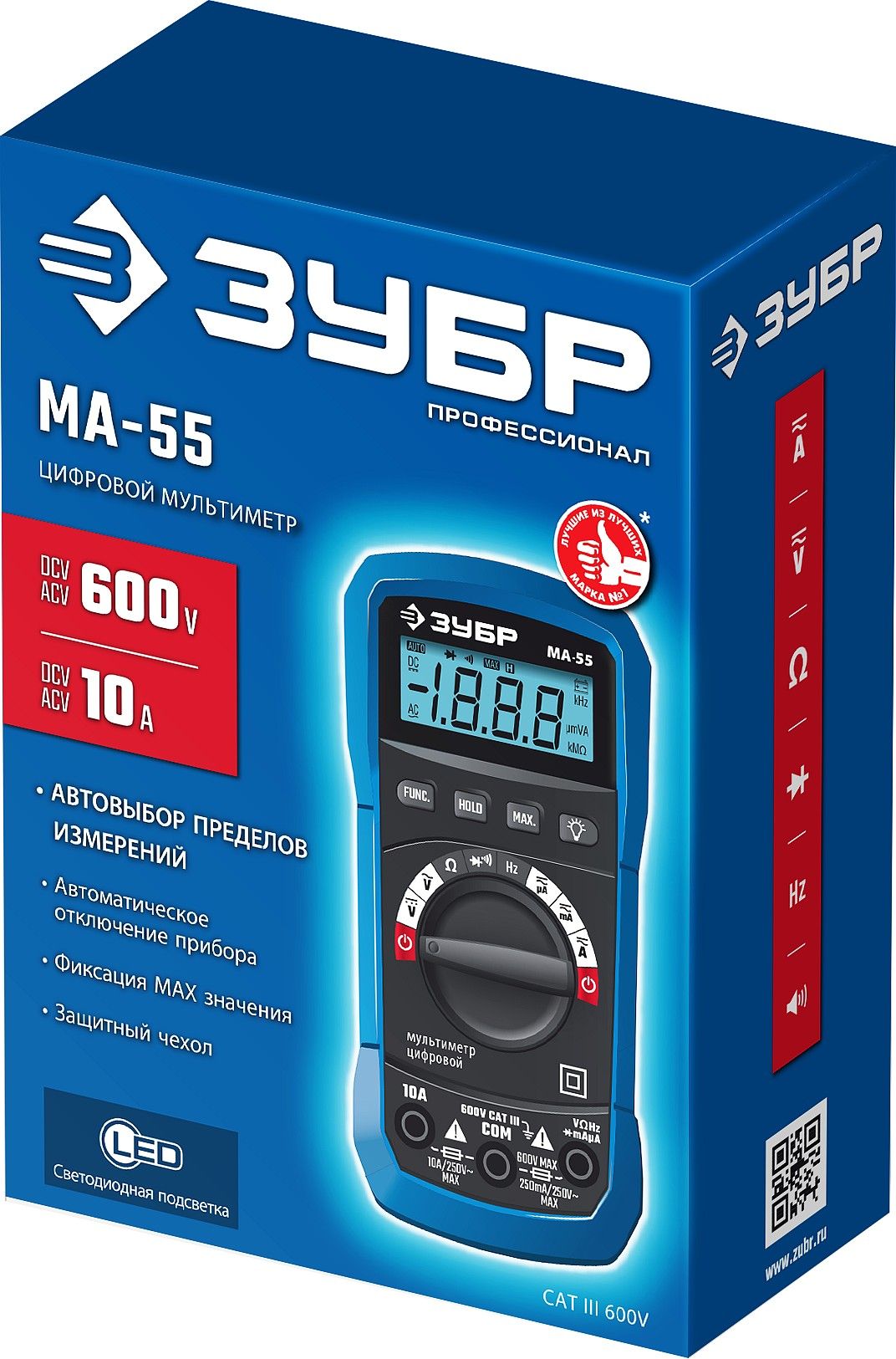 Мультиметр цифровой ЗУБР МА-55 59805 - фото