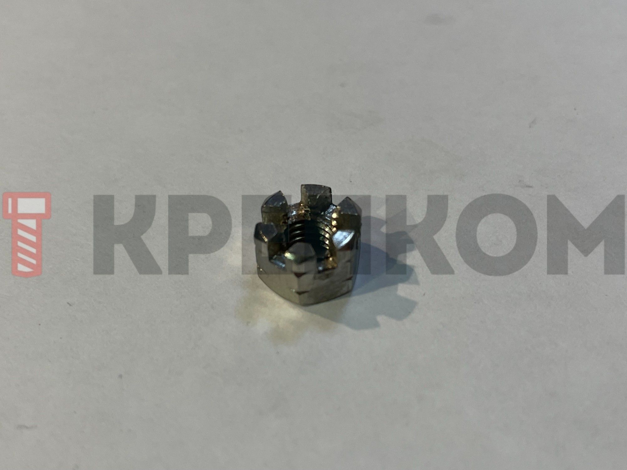 Гайка корончатая низкая DIN 937, нержавеющая сталь A2 - фото