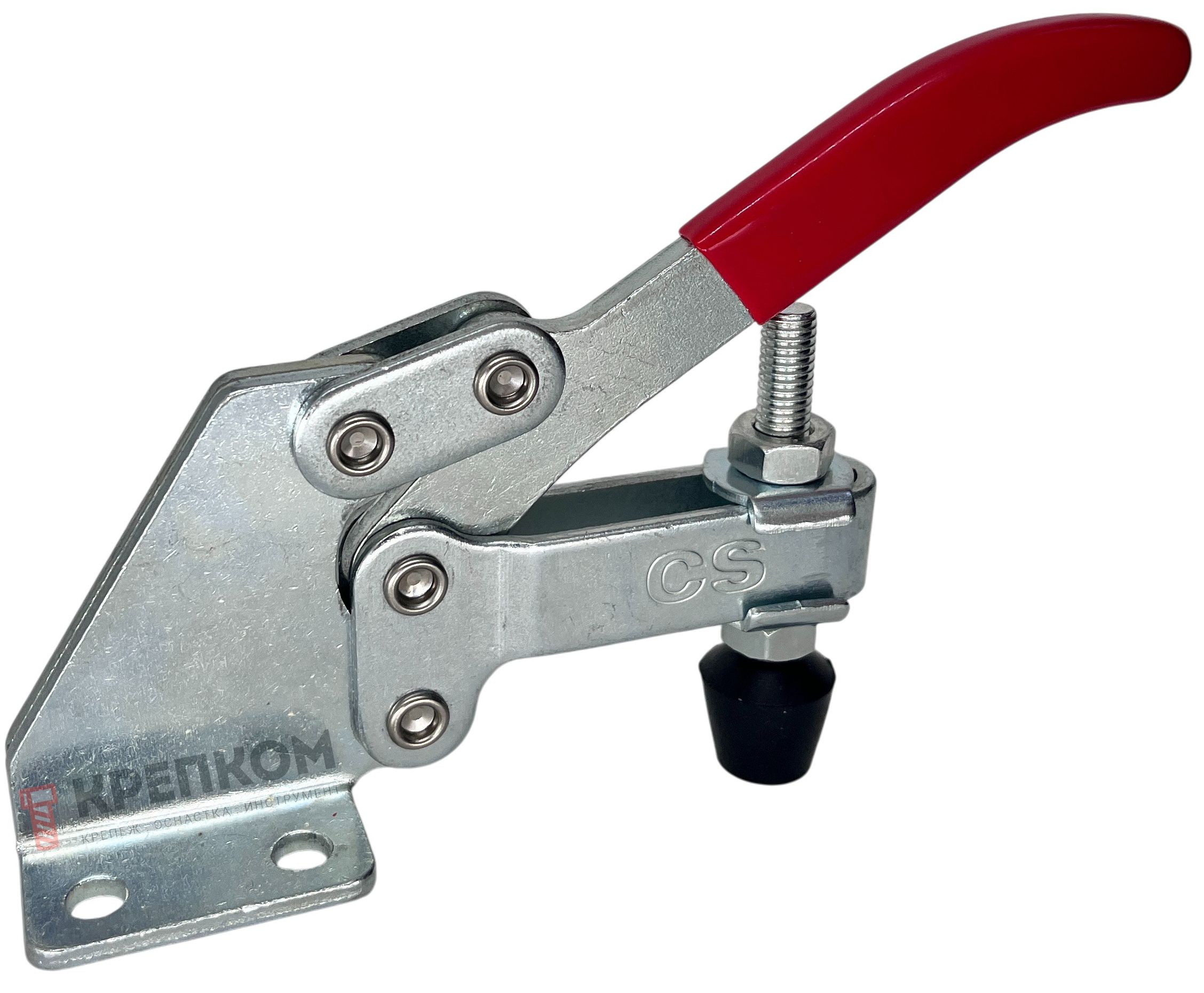 Прижим рычажный горизонтальный L=231 мм, нагрузка 227 кг, HD-202FL, оцинкованный - фото