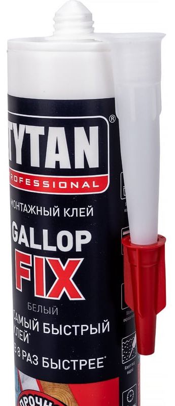 Клей-герметик TYTAN Professional Gallop Fix 63007, 290 мл белый - фото