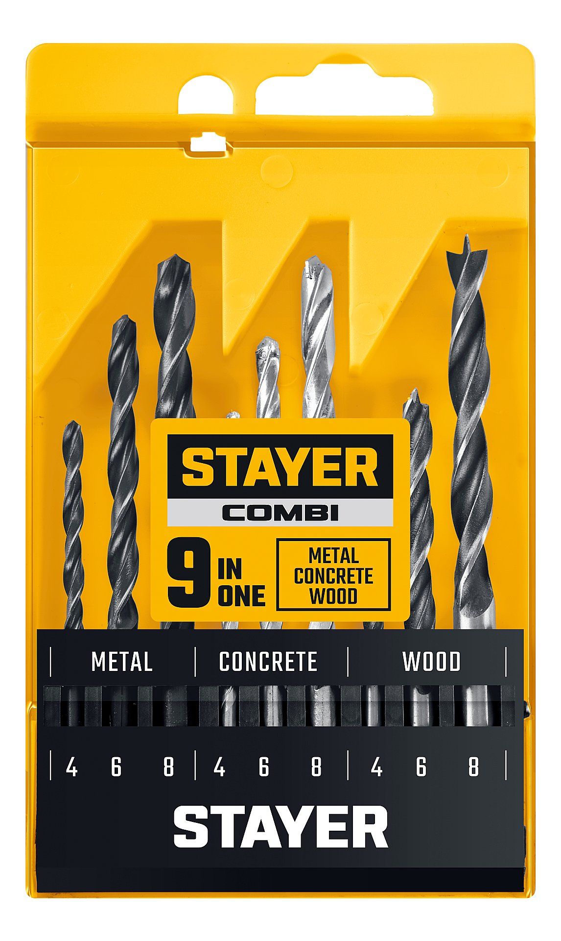 Набор комбинированных сверл Combi Stayer 29720-H9, 9 шт - фото