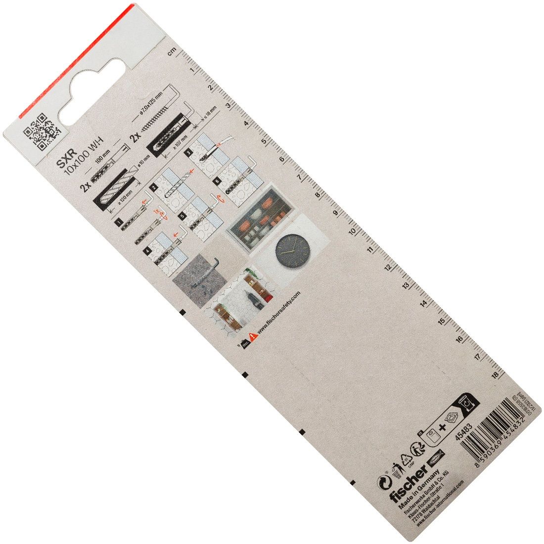 Дюбель 10х100 SXR с костылем 7х125 WH K NV Fischer 45483 - фото