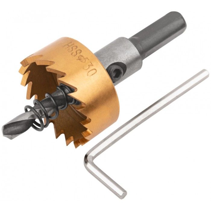 Коронка кольцевая по металлу 30 мм HSS FIT 36868, титановое покрытие - фото