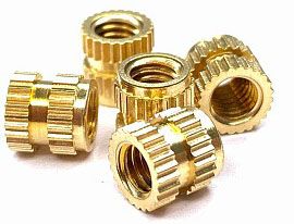 Втулка резьбовая со сквозным отверстием DIN 16903 D, латунь - фото