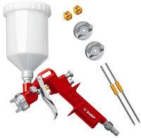 Краскопульт пневматический с верхним бачком с 3 дюзами HP MS 200-3 ЗУБР 06458