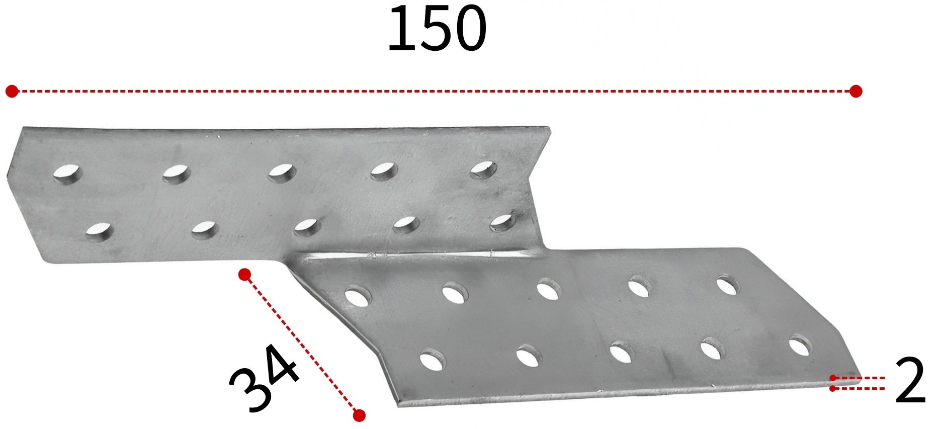 Держатель балки 150х34 левый, горячий цинк - фото