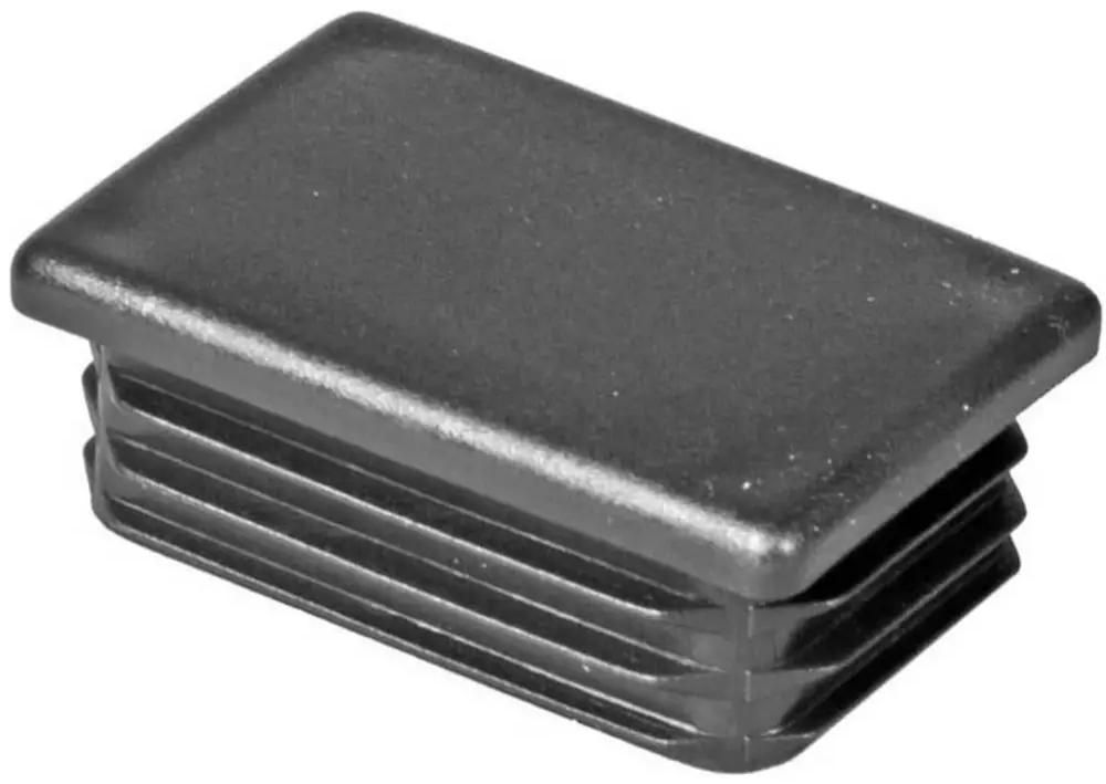 Заглушка для прямоугольной трубы 25х40 мм, пластик - фото