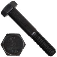 Болт с неполной мелкой резьбой М24х2х350 DIN 960 (ISO 8765) класс прочности 8.8, сталь без покрытия