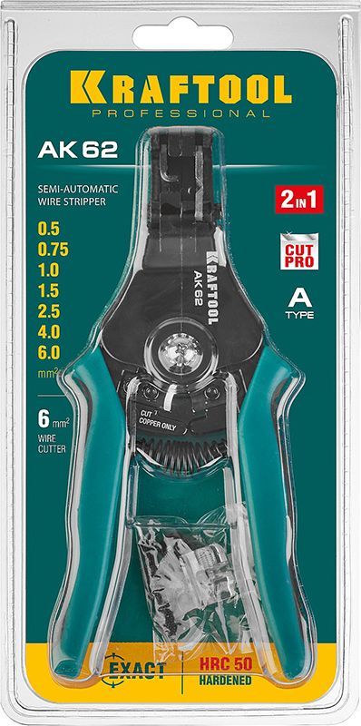 Стриппер полуавтоматический 0,5-6 мм² Kraftool АК-62 22681 - фото