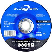 Круг шлифовальный по нержавеющей стали №704 150х6х22,2 мм Blueshark 27704, циркониевый электрокорунд