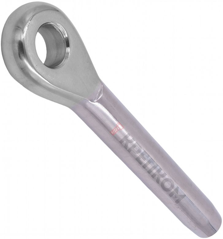 Ушко плоское для обжима на трос 7 мм 8469 (M8317), нержавеющая сталь А4 - фото