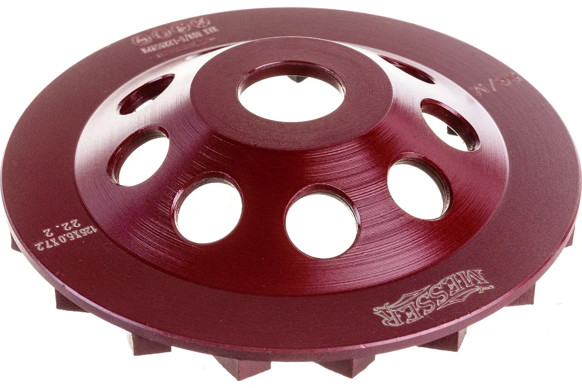 Чашка шлифовальная алмазная по бетону 125 мм BG/M Турбо Messer 03-03-125 - фото