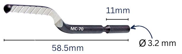 Лезвие для фаскоснимателя d=3,2 мм MС-70 Multi-Cutting CP Gratex 22700, сталь HSS - фото