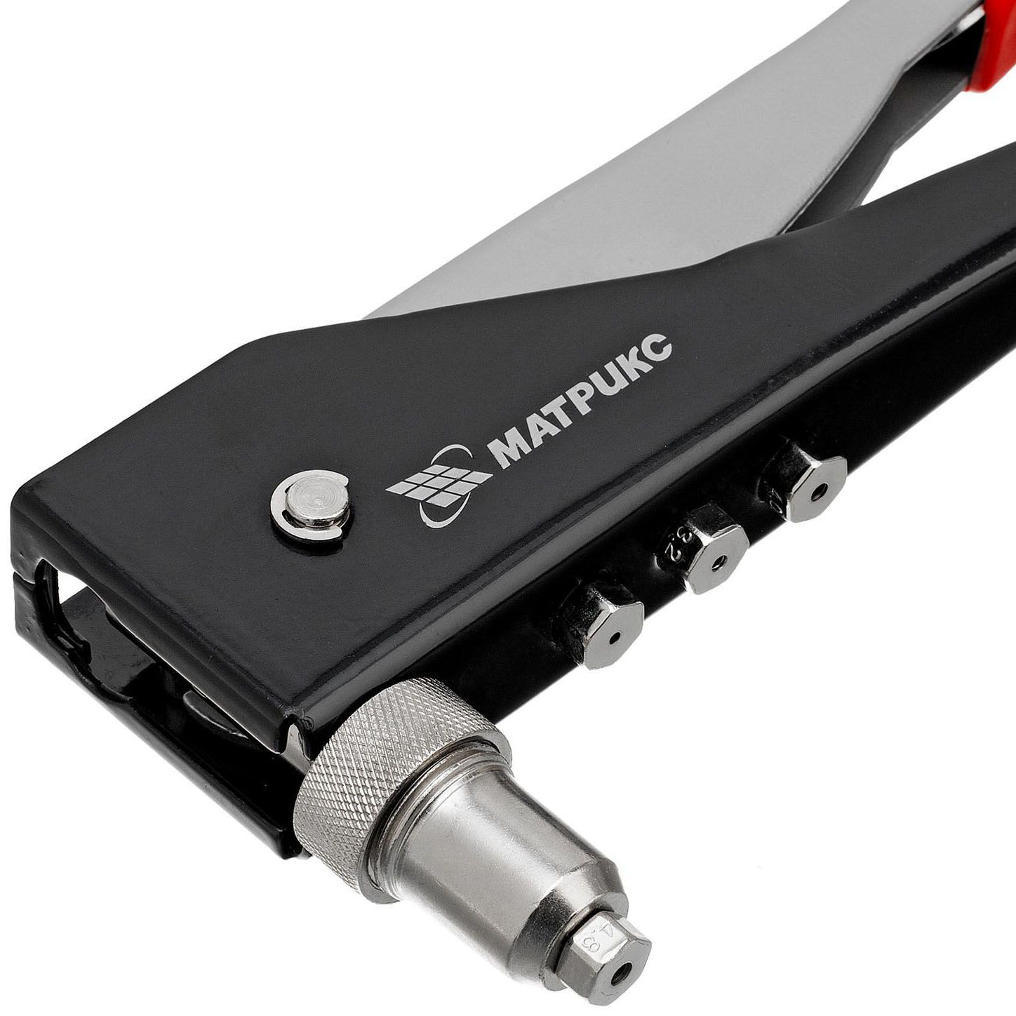 Заклепочник ручной вытяжной переставной (2.4-4.8 мм) 250 мм, Matrix 40527М - фото