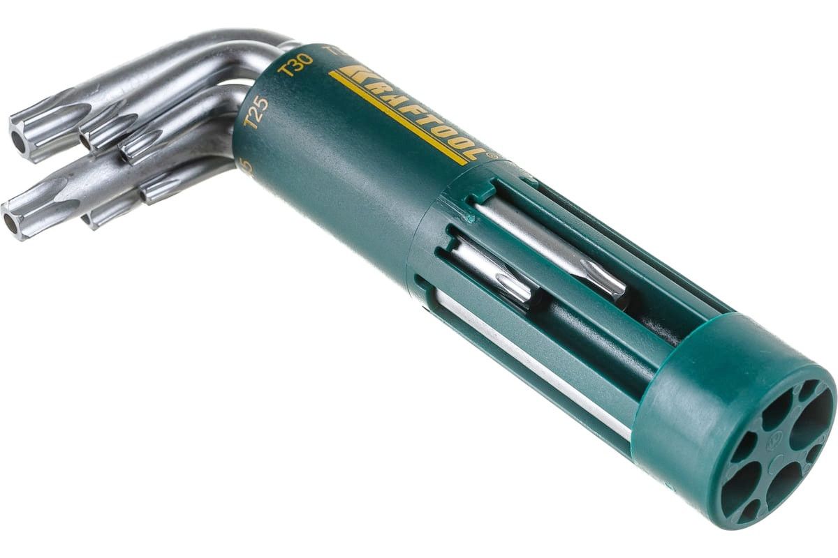 Набор ключей имбусовых коротких TR (TX Hole) Kraftool Expert 27433-1, 8 шт, хромомолибденовая сталь - фото