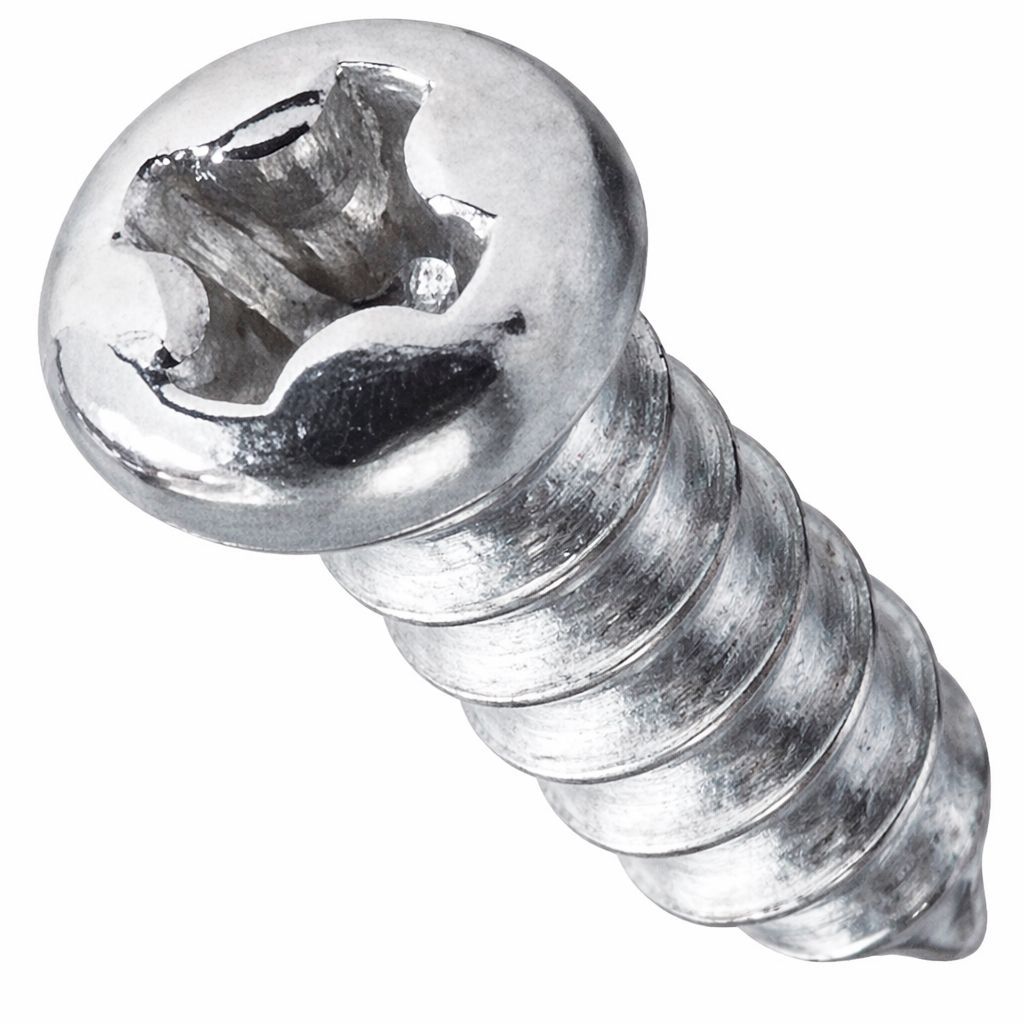 Шуруп полусфера с острым концом, нержавеющая сталь А2 - фото