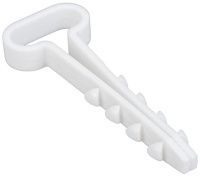 Дюбель хомут для плоского кабеля 12-6 белый 15-0455, нейлон