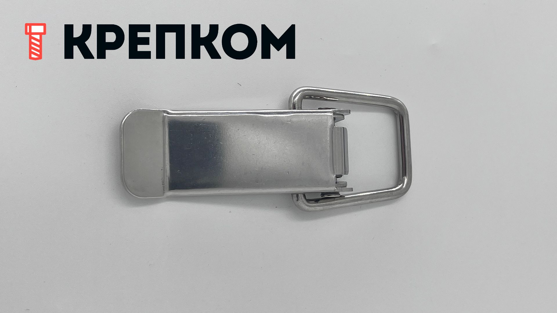 Замок-защелка лягушка L=89 B14C, нержавеющая сталь А2 - фото