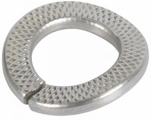 Шайба стопорная изогнутая с насечкой арт 88130, оцинкованная сталь - фото