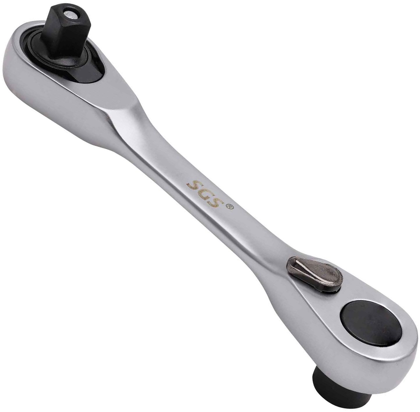 Вороток с трещоткой для бит и головок 72z 1/4"х95 мм SGS ST72-3.4 - фото