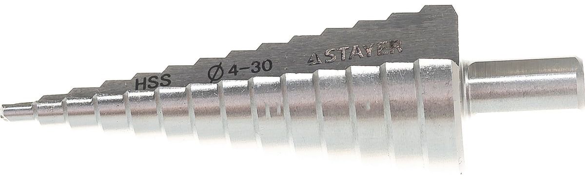 Набор сверл ступенчатых 4-30 мм Max Drill Stayer 29660-4-30-H3, 3 шт - фото