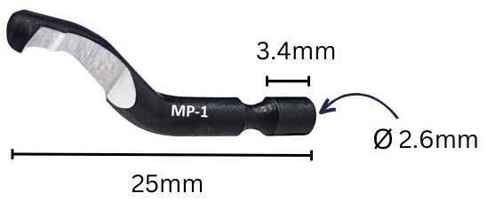 Лезвие для фаскоснимателя d=2,6 мм MP-1 Multi-Cutting CP Gratex 21010, сталь HSS - фото