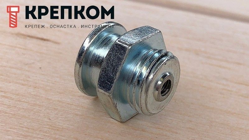 Пресс-масленка DIN 3404 плоская с метрической и дюймовой резьбой, оцинкованная сталь - фото