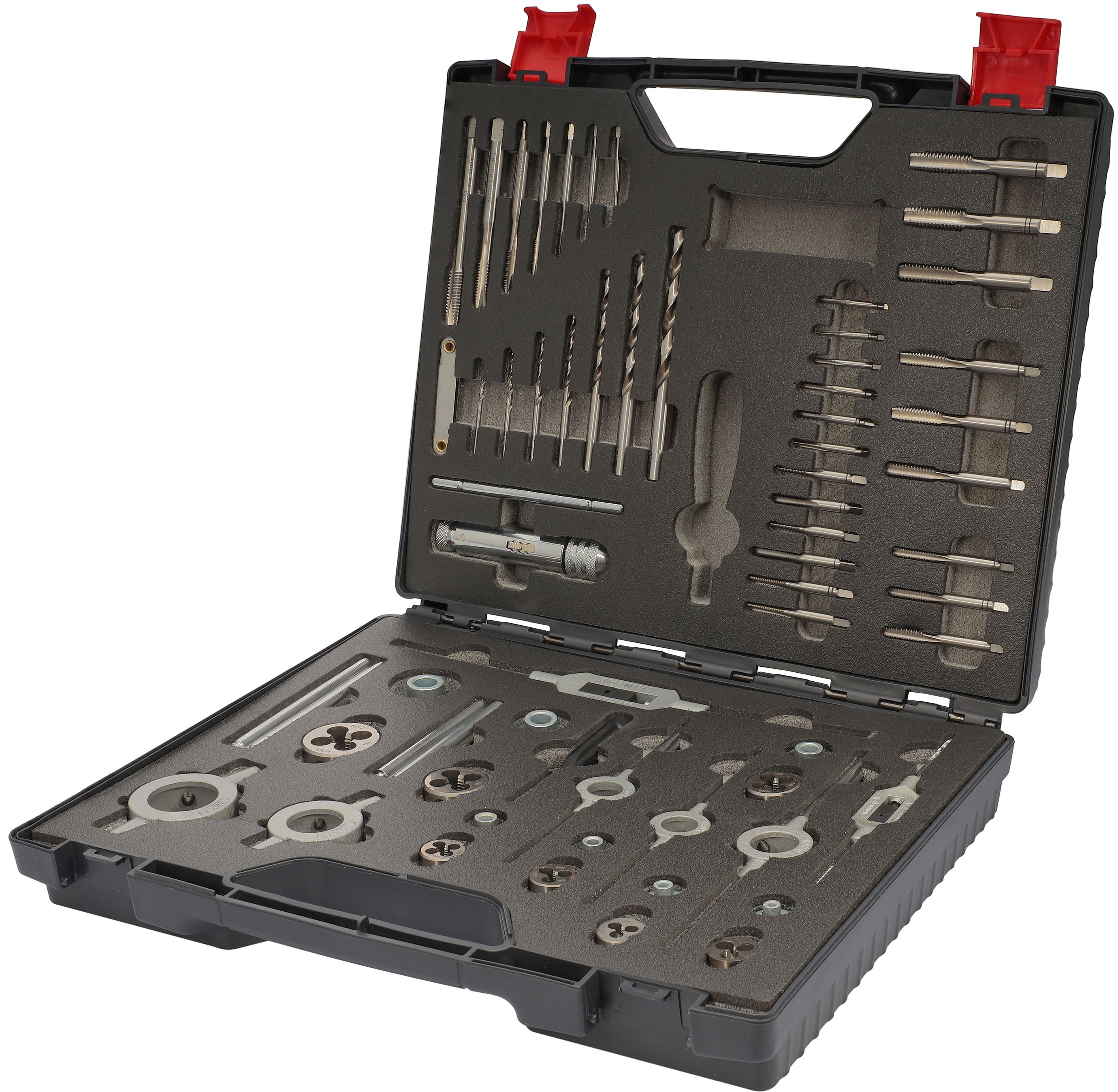 Изображение товара Резьбонарезной набор H-Tools М3-М12, 52 предмета, быстрорежущая сталь