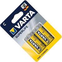 Батарейки солевые C Varta Superlife 2014101412, 2 шт в блистере