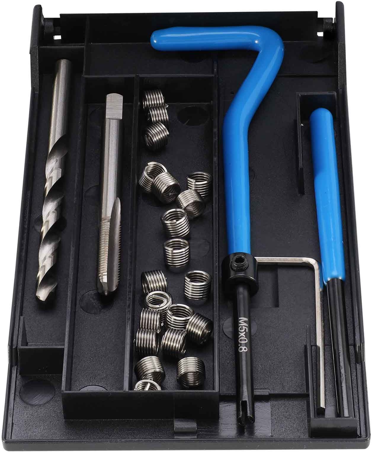Набор для восстановления резьбы М5х0,8 мм H-Tools 104009HT, 24 предмета, метрическая резьба - фото