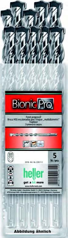 Бур по бетону 6х100х160 мм с хвостовиком SDS-Plus Heller Bionic Pro 19456, 50 шт - фото