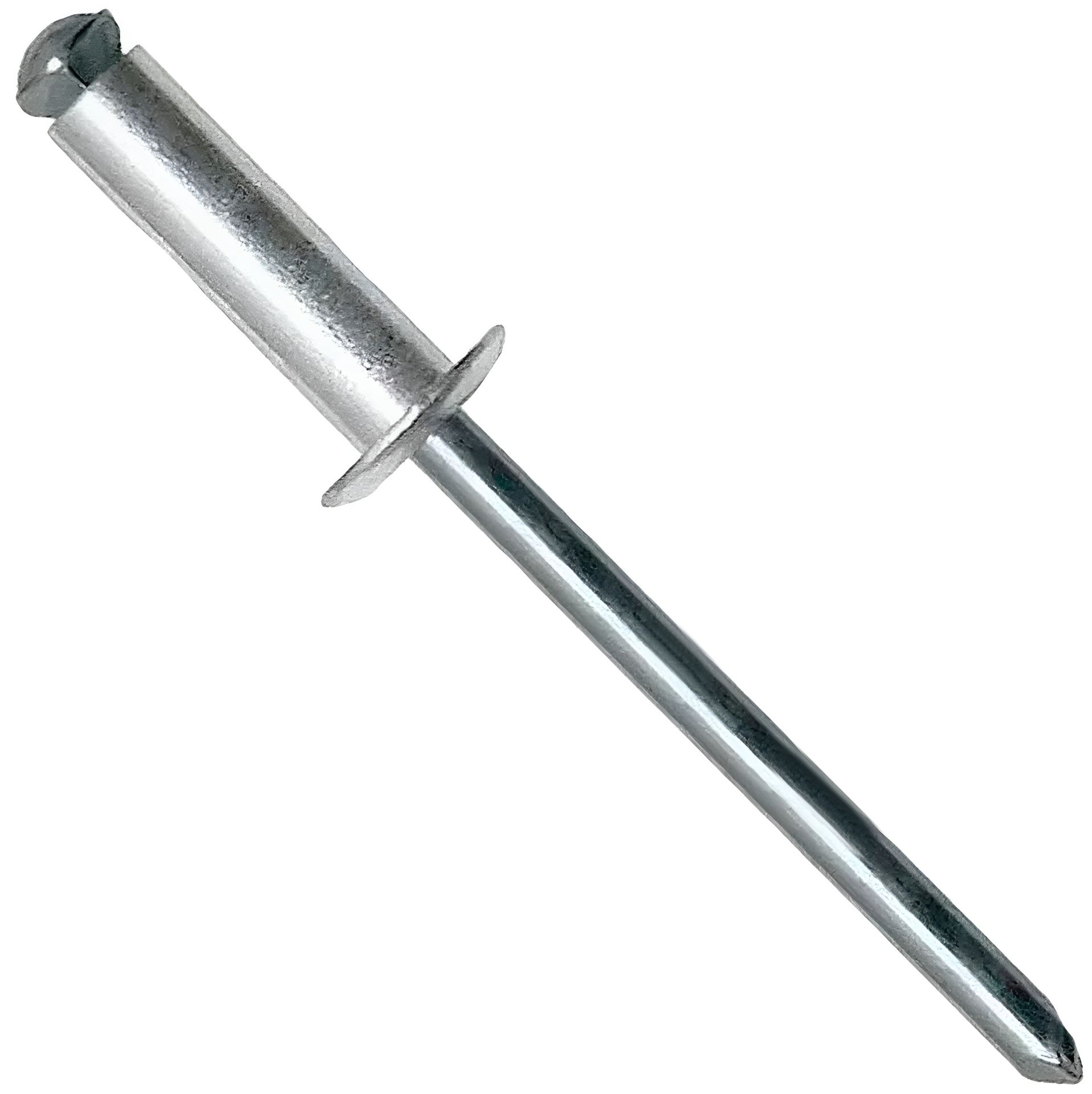 Заклепка вытяжная лепестковая со стандартным бортиком 4,8х20 мм, алюминий/сталь - фото