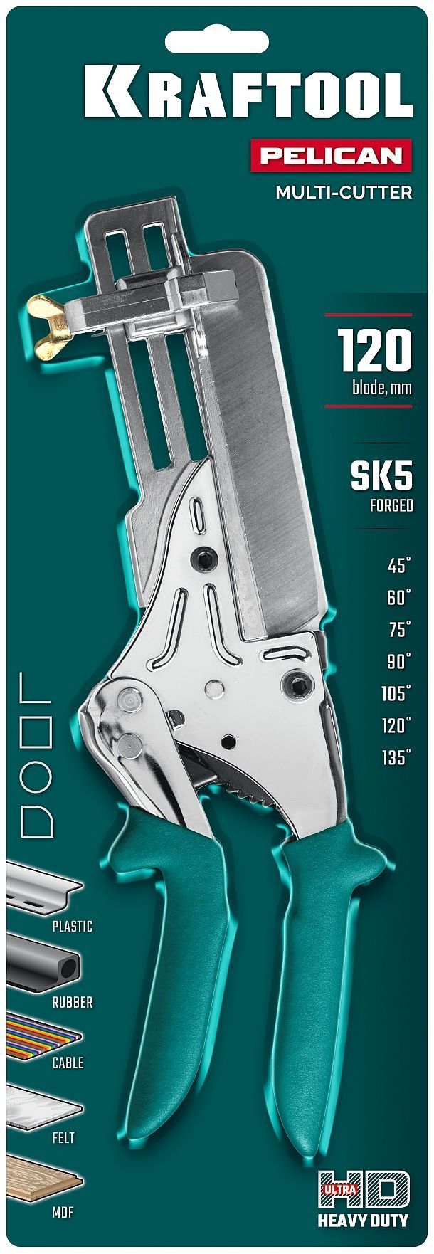 Ножницы угловые удлиненные для пластмассовых и резиновых профилей Kraftool Pelikan 23370 - фото