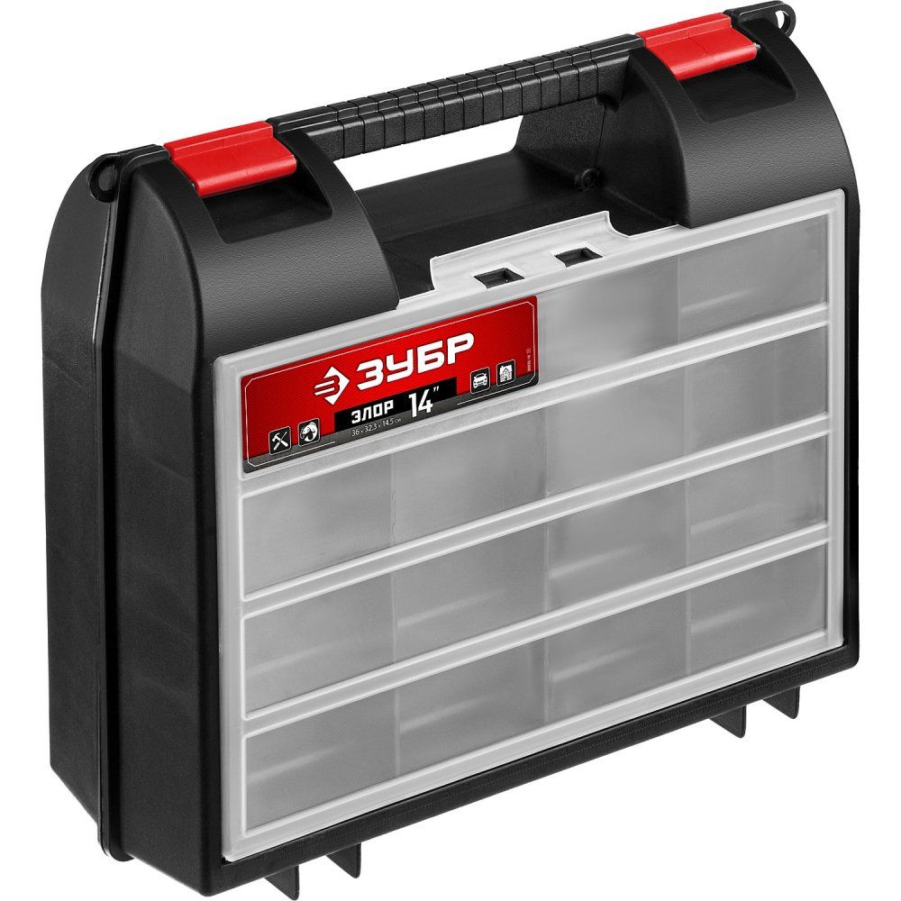 Ящик для инструментов 14" пластиковый Элор-14 Профессионал ЗУБР 38035-14 - фото