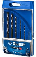 Набор сверл по металлу шестигранный хвостовик E1/4" 135° Impact Ready ЗУБР, сталь Р6М5