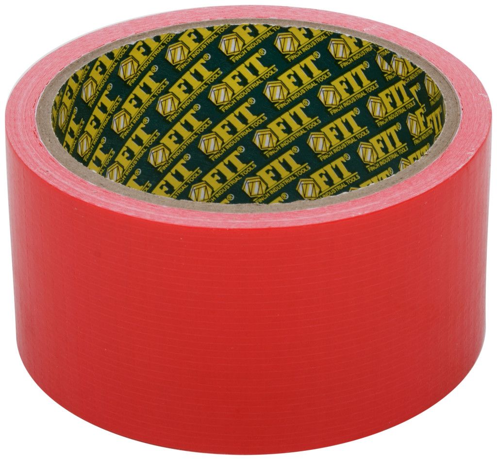 Лента армированная клейкая 48 мм х 10 м FIT ducttape 11772, красная - фото