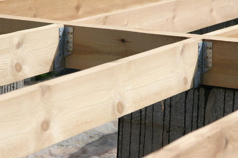 Опора бруса открытая ПТ, оцинкованная сталь - фото