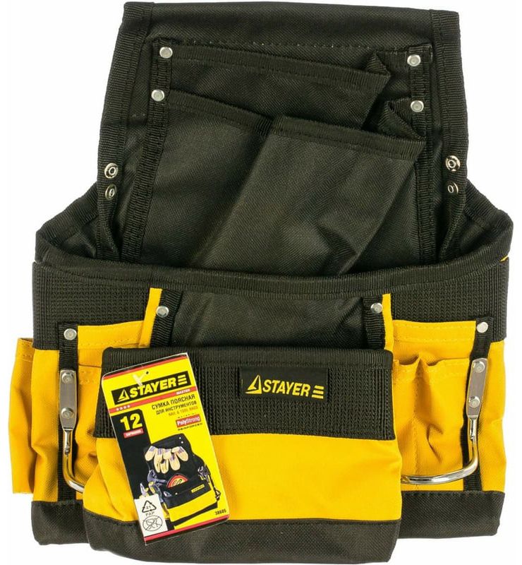 Сумка поясная для инструментов 10 карманов Stayer 38605 - фото