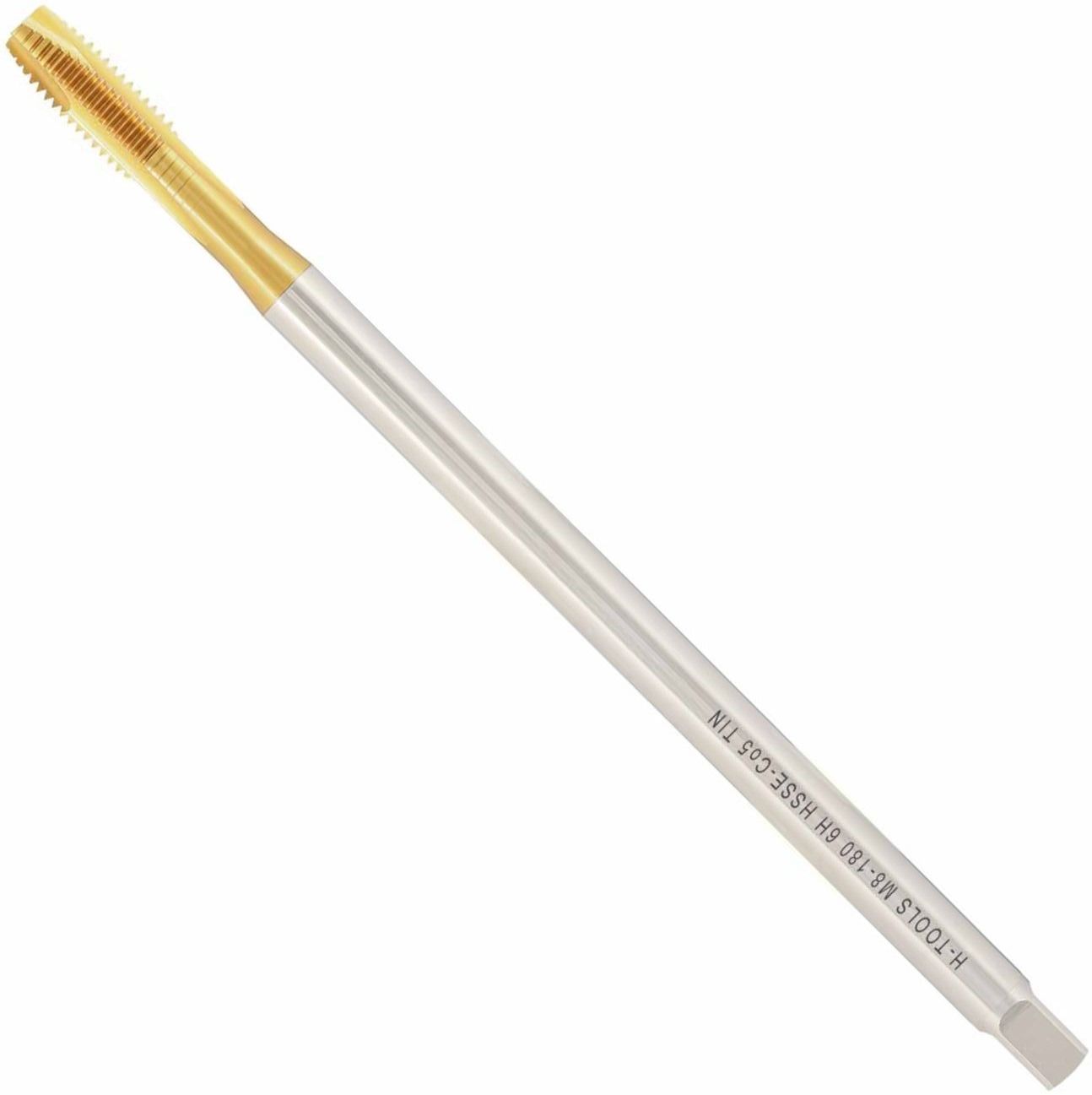 Метчик машинный удлиненный М8х1,25 мм DIN 371 XL HSSE-TiN H-Tools 32174THT, метрическая резьба - фото