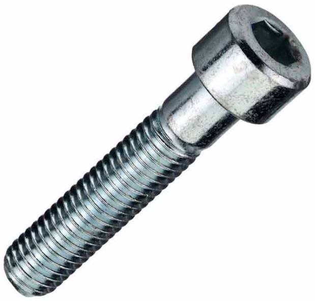 Винт с цилиндрической головкой и внутренним шестигранником М27х150 DIN 912, класс прочности 8.8, оцинкованная сталь - фото