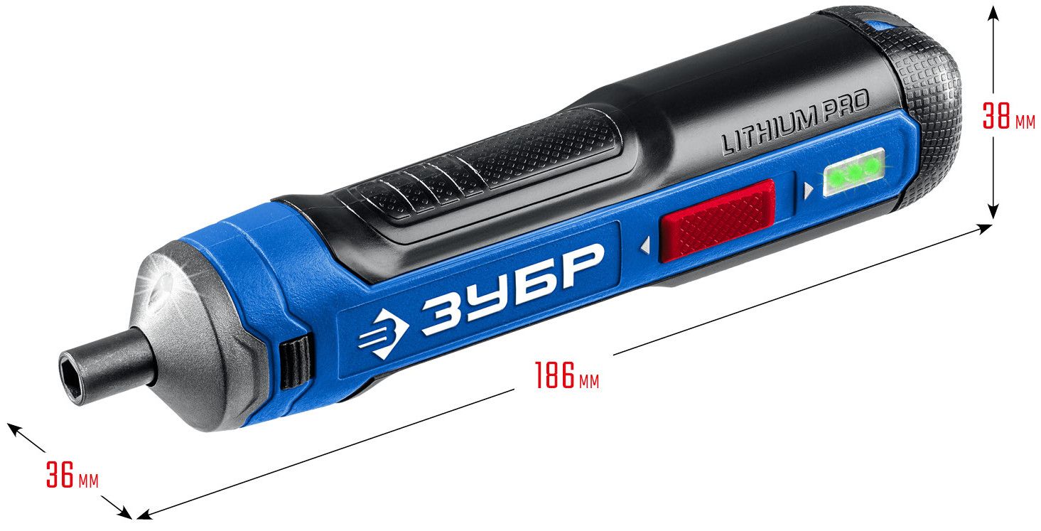 Отвертка аккумуляторная с набором бит в кейсе ЗУБР Профессионал Go 4 Vmax PSD-4S, 33 биты - фото