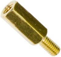 Стойка для печатных плат М2,5х20/5 шестигранная (SW 4,7) PCHSN, латунь