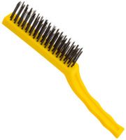 Щетка проволочная стальная с пластиковой ручкой, 4 ряда, 225 мм FIT 38431