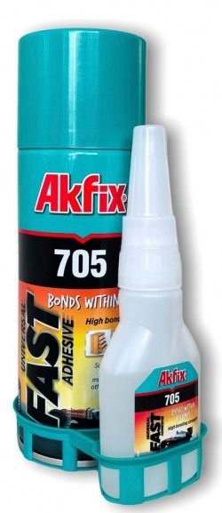 Набор для экспресс склеивания Akfix 705 (50 гр+200 мл) - фото