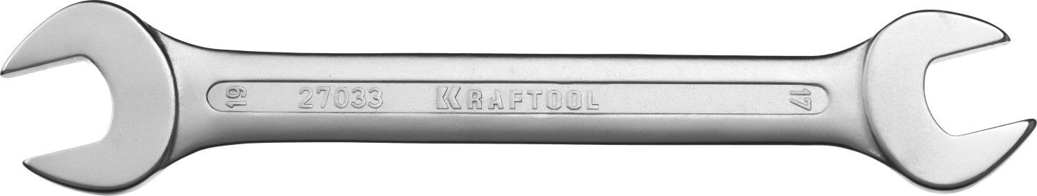 Рожковый гаечный ключ 17 х 19 мм, KRAFTOOL 27033-17-19