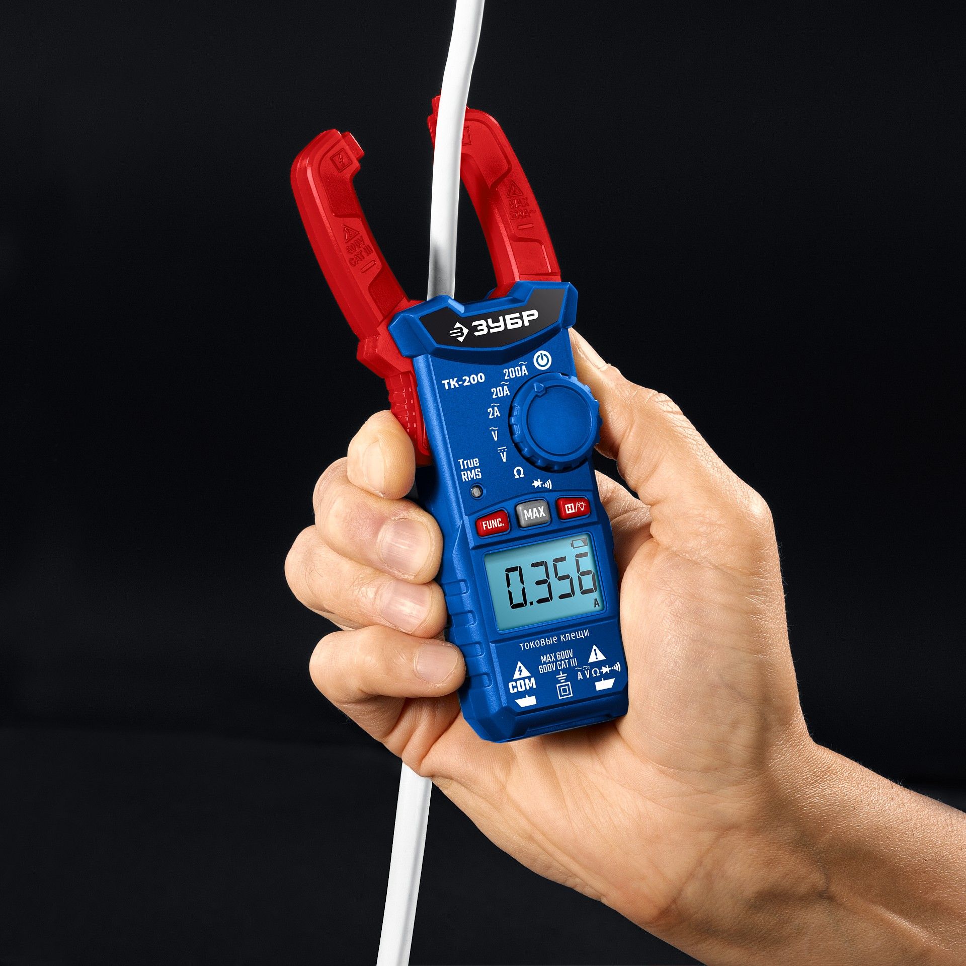 Клещи токовые цифровые ЗУБР ТК-200 59828 - фото